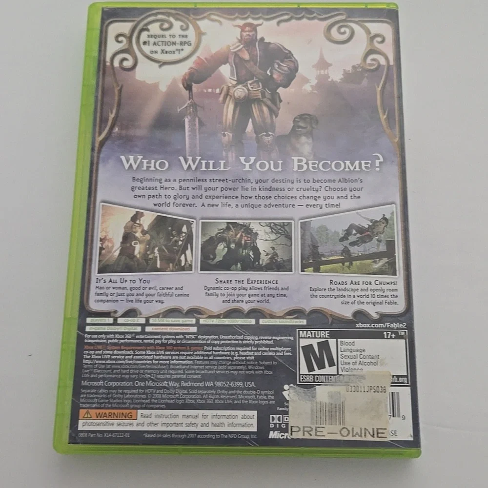 Microsoft Fable II for Xbox 360 - Green Case